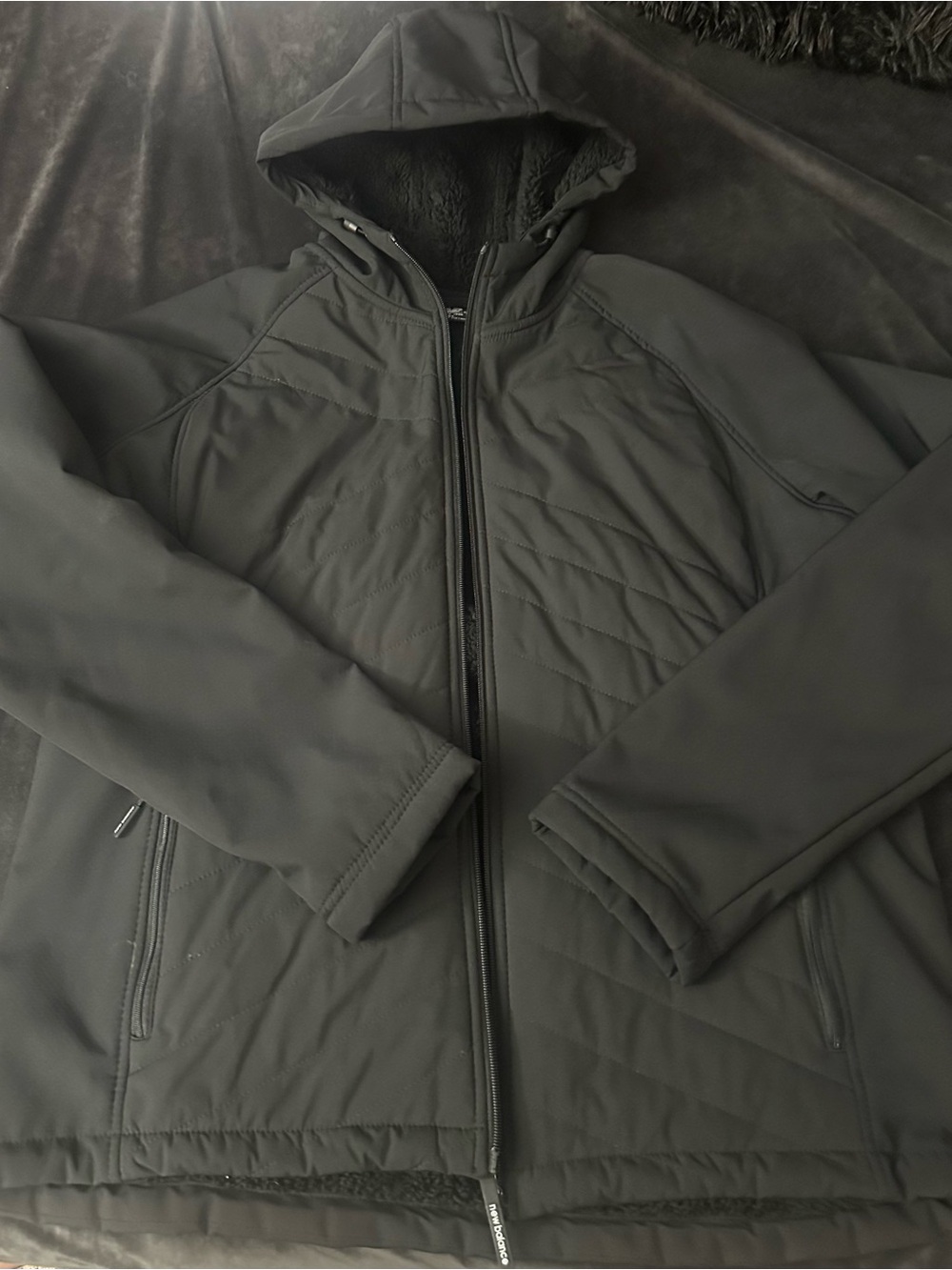 New Balance women’s Black Hooded Performance Jacket